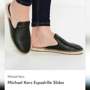 Michael Kors Black Espadrille Slides